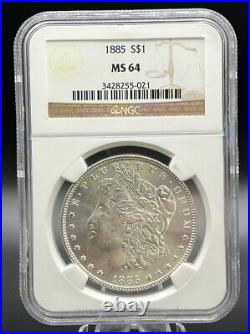 1885-P Morgan silver dollar NGC MS64 Beautiful Coin