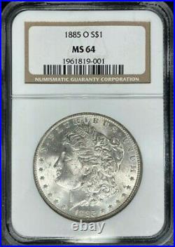1885-o Morgan Silver Dollar Ngc Ms 64 Beautiful Coin Ref#19-001