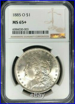 1885-o Morgan Silver Dollar Ngc Ms 65+ Beautiful Coin Ref#30-003