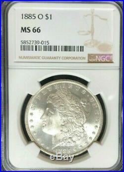 1885-o Morgan Silver Dollar Ngc Ms 66 Beautiful Coin Ref#39-015