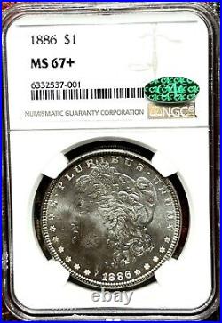 1886 P Morgan Dollar NGC MS67+ CAC BEST BUY/PRICE/COIN! BEAUTIFUL