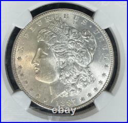 1887 Morgan Silver Dollar Ngc Ms 65beautiful Coin Ref#77-050