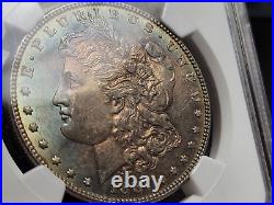 1887-P Morgan Silver Dollar NGC MS63 Monster Toned Beautiful Coin