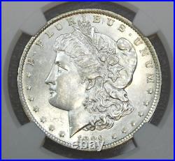1889-O Morgan Silver Dollar NGC AU58 White Frosty Beautiful PQ coin #C85B