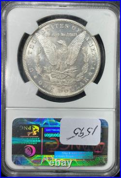 1890-cc Morgan Silver Dollarngc Ms 63beautiful Coin Ref#71-111