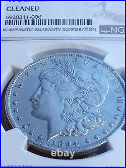 1894 Morgan Silver Dollar, BEAUTIFUL COIN! LE854 VERY SCARCE BRILLIANT CLEANED