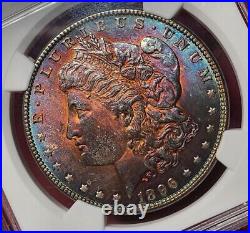 1896 Morgan Silver Dollar NGC MS64 Monster Toned Great Color Beautiful Coin