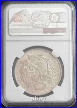 1896, Peru (Republic). Beautiful Large Silver Sol Coin. NGC MS-62(+)