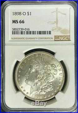 1898-o Morgan Silver Dollarngc Ms 66 Beautiful Coin Ref#39-016