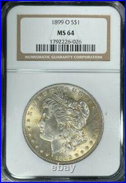 1899-o Morgan Silver Dollar Ngc Ms 64 Beautiful Coin Ref#26-026