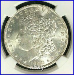 1900-o/cc Morgan Silver Dollar Ngc Ms 62 Top 100 Beautiful Coin