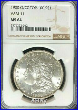 1900-o/cc Morgan Silver Dollar Ngc Ms 64 Vam 11 Beautiful Coin Ref#72-012