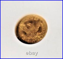 1903 Gold $2.5 NGC MS 64 Beautiful Coin