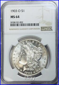 1903 O Morgan Dollar NGC MS 64 Beautiful Coin with incredible Luster Scarce