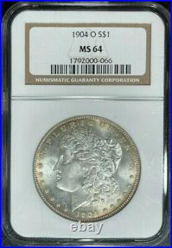 1904-o Morgan Silver Dollar Ngc Ms 64 Beautiful Coin Ref#00-066