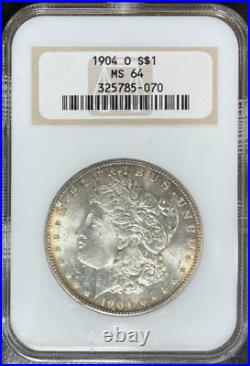 1904-o Morgan Silver Dollar Ngc Ms 64 Beautiful Coin Ref#85-070