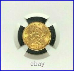 1905 $2.50 Dollar Gold Piece Ngc Ms 65 Beautiful Looking Coin