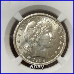 1906 O Barber Half Dollar NGC MS61 Beautiful Rare Coin! Free Priority Shipping