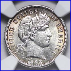 1908-S Barber Dime NGC AU58 Beautiful Coin! Tougher Date! SCBM