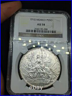 1910 Mexico Caballito Peso. NGC AU58. Beautiful Example! Great coin