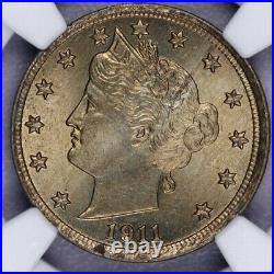 1911-P 1911 Liberty Head Nickel 5c NGC MS 64 beautiful original coin