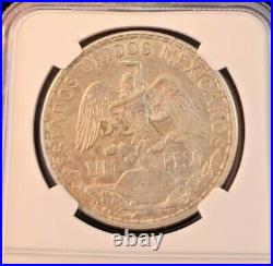 1913 Mexico Silver 1 Peso Caballito Ngc Au 58 Scarce High Grade Beautiful Coin