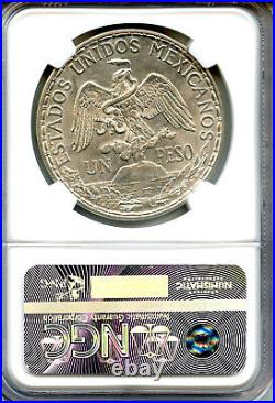 1913 Mexico Silver 1 Peso Caballito Ngc Ms 63 Scarce Beautiful Luster