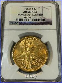 1914-S beautiful Saint Gaudens $20 U. S. GOLD double eagle. NGC #nkud007