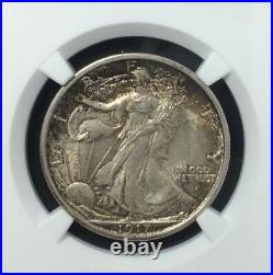 1917-s Obv Walking Liberty Silver Half Dollar Ngc Ms 64 Beautiful Coin