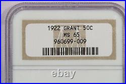 1922-P 1922 Grant Classic Commemorative NGC MS65 beautiful creamy white coin