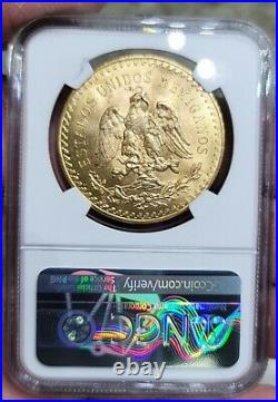 1923 MEXICO Gold 50 PESO NGC MS 63 Beautiful Lustrous! & Perfect Fresh Holder