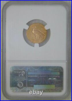 1925 D GOLD $2.5 INDIAN HEAD QUARTER EAGLE, NGC MS61 Beautiful Coin