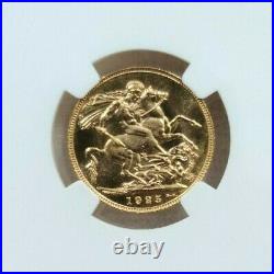 1925 Great Britain Gold 1 Sovereign Ngc Ms 66 Beautiful Gem Bu Blazing Luster