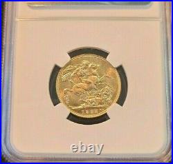 1925 Great Britain Gold 1 Sovereign Ngc Ms 66 Beautiful Gem Bu Blazing Luster