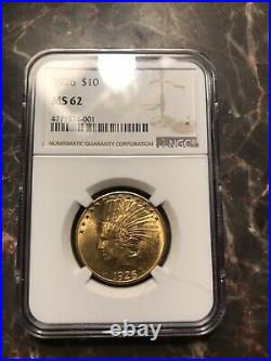 1926 10.00 Gold Eagle NGC Mint State 62! Beautiful coin