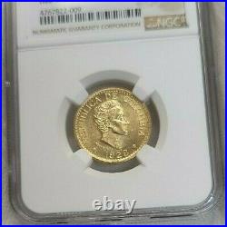 1928 Colombia Gold 5 Pesos G5p Medellin Ngc Ms 64 High Grade Bu Beautiful Luster