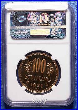 1931 Austria 100 Shilling NGC MS 65 Proof Like Beautiful Coin