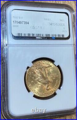 1932 $10 Indian Head Gold Coin NGC Certified MS63 Shipped USPS Insured beautiful