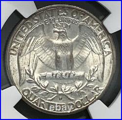 1935 D Washington Silver Quarter Ngc Ms66 Beautiful High Grade Coin
