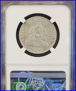 1935 Honduras Silver 1 Lempira 1l Ngc Au 55 High Grade Scarce Beautiful Coin