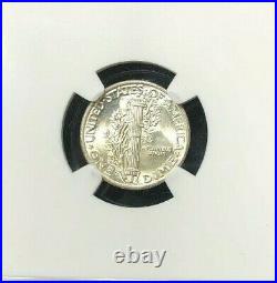 1935 Mercury Silver Dime Ngc Ms 66 Fb Full Bands Beautiful Coin
