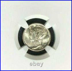 1935 Mercury Silver Dime Ngc Ms 66 Fb Full Bands Beautiful Coin Ref#75-005