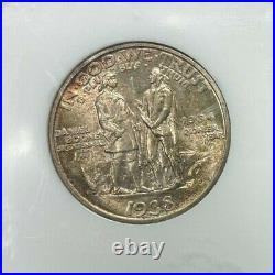 1938-d Boone Commemorative Silver Half Dollarngc Ms66beautiful Coinref#12-002