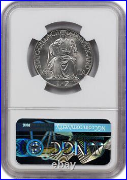 1942 IV Vatican 2l Ngc Ms67 Finest Known Worldwide Strikingly Beautiful Coin