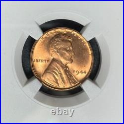 1944 Lincoln Wheat Cent Ngc Ms 67 Rd Beautiful Coin