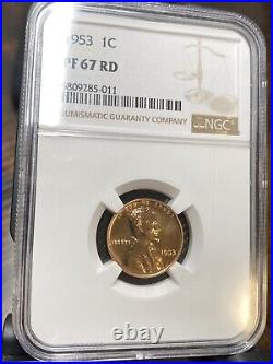 1953 1c NGC GRADED PF67 RD (Beautiful Coin)