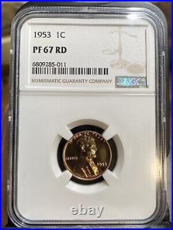 1953 1c NGC GRADED PF67 RD (Beautiful Coin)