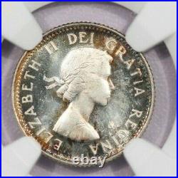 1953 Canada 10c NGC PL64 Shoulder fold Beautiful flashy coin with color