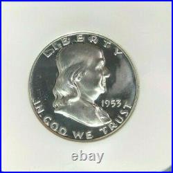 1953 Franklin Silver Half Dollarngc Pf 66 Star Cameo Proof Beautiful Coin