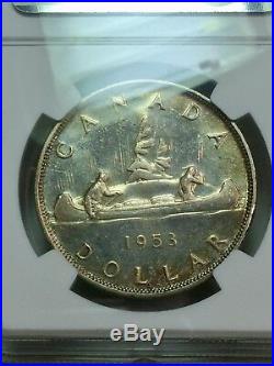 1953 Uncirculated Canada Mint Set Coins Beautiful Toning! NGC